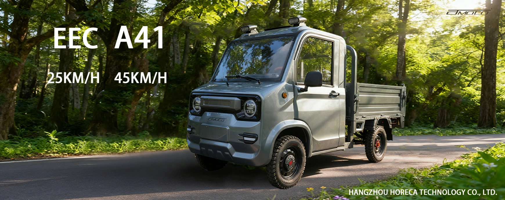 AMOTO A41 EEC electric mini truck in red