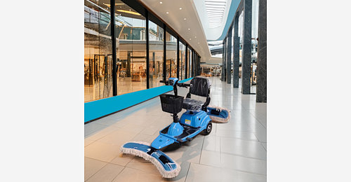 HT-IN101C electric floor cleaning machine ride-on dust cart